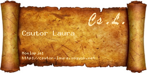 Csutor Laura névjegykártya